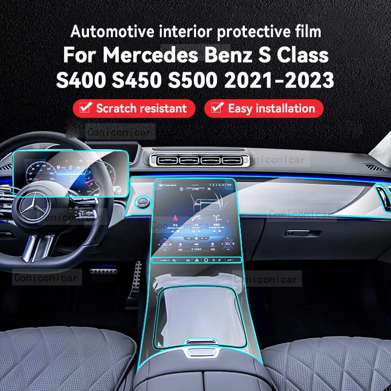 

Защитная пленка против царапин для Mercedes Benz S Class S400 S450 S500 2021-2023