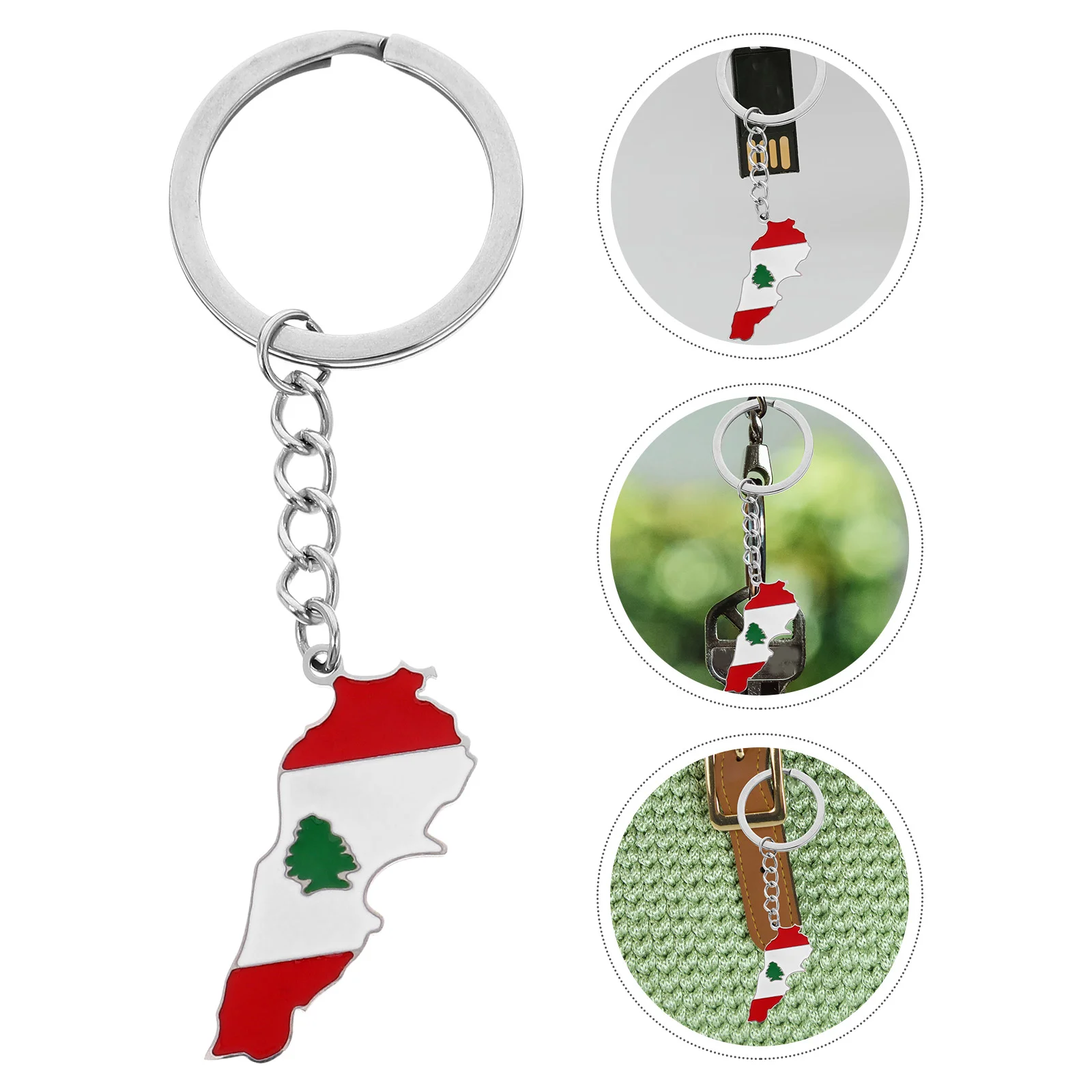 Брелок для ключей с национальным флагом Ливан подвеска на рюкзак кольцо из