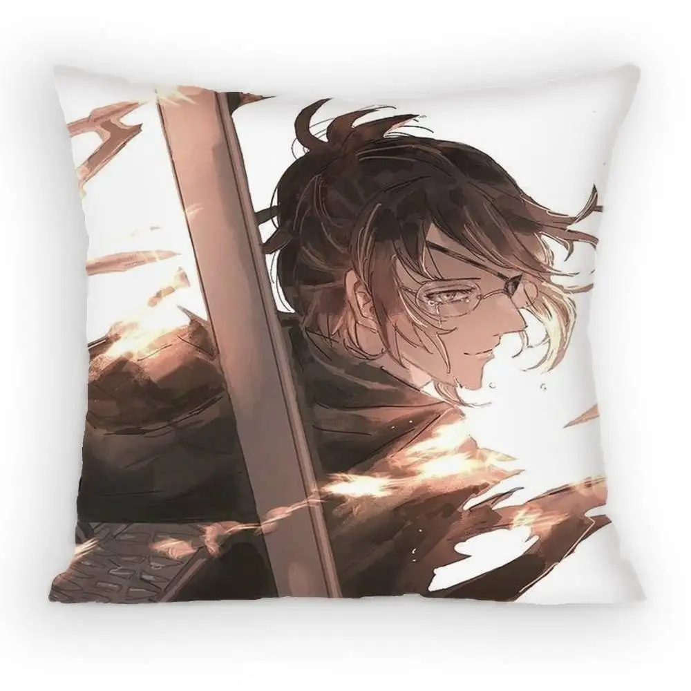 Фото Наволочка Attack on Titan Хандже Зой, квадратная подушка для дивана, гостиной, спальни, изголовья кровати, спинки, для сна №5