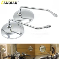 universal for kawasaki yamaha motorbike rearview mirror 8mm 10mm motorcycle silver round back view mirror frame scooter mirrors