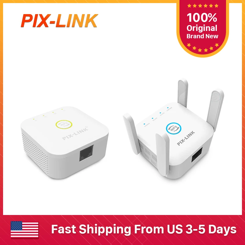 

PIXLINK 300Mbps/1200Mbps 2.4G/5G WiFi Repeater Wireless Wifi Extender Amplifier 802.11N Long Range Wi-Fi Signal Booster Repiter