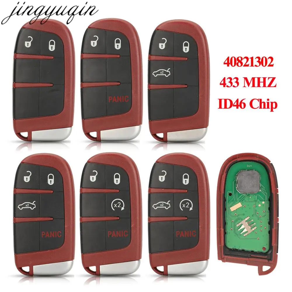 

Jingyuqin Remote Car Key Alarm ID46 433MHZ M3N40821302 For Dodge Challenger Charger SRT Hellcat Redeye Widebody 2019-2022