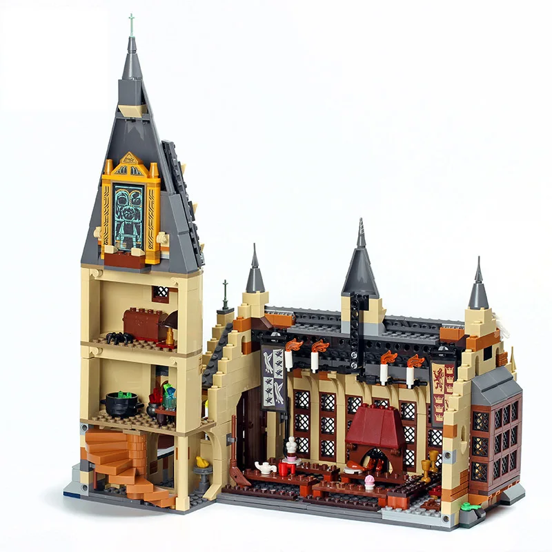 

In Stock Great Hall Castle Building Compatible 75954 DIY Model Blocks Bricks movie Children's Toy Birthday Gifts