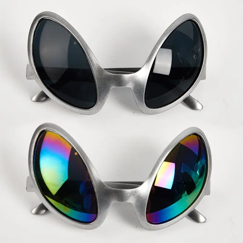 

1PC Funny Aliens Costume Glasses Rainbow Lenses ET Sunglasses Halloween Party Props 2 Colors