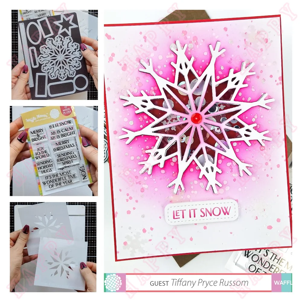 

Star Snowflake Christmas Bundle Metal Cutting Dies Stamps Stencils Scrapbook Diary Embossing Template Diy Greeting Card Handmade