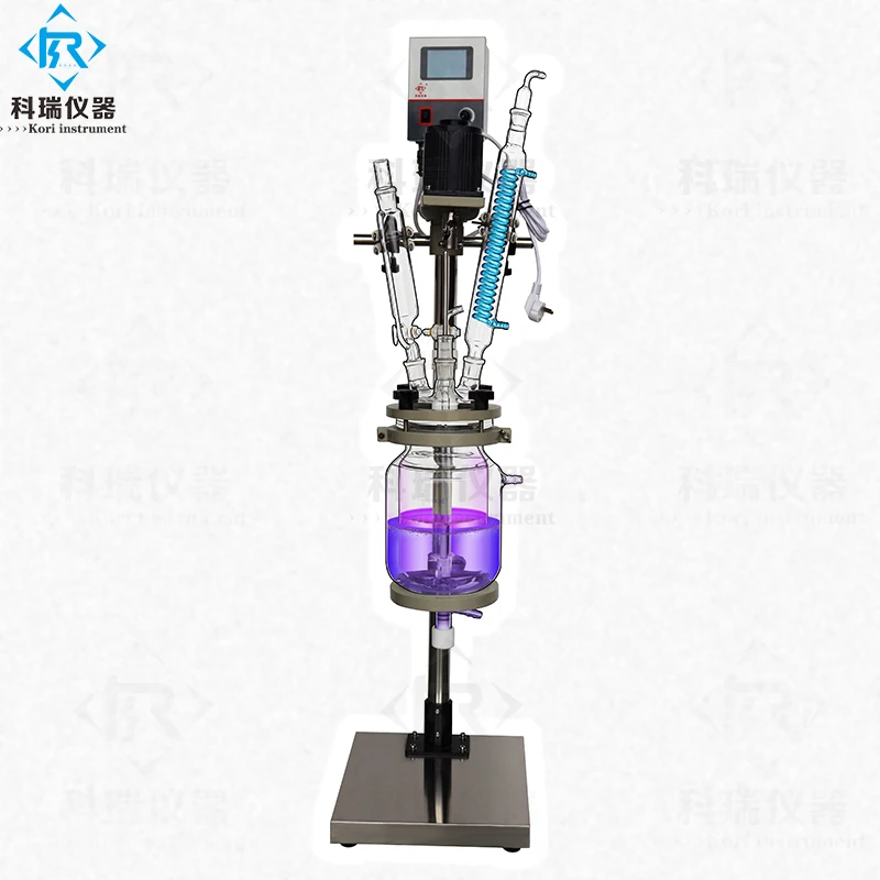 

5L Industrial Double Layer Continuous Stirrer Jacketed Glass Lab Reactors