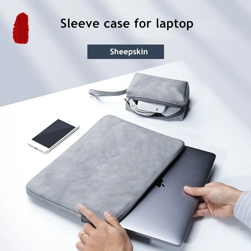 

Brand PU Leather Laptop Bag 13,14,15.4,15.6 Inch,Man Women Lady Sleeve Case For Macbook Air Pro Notebook Computer PC Dropship