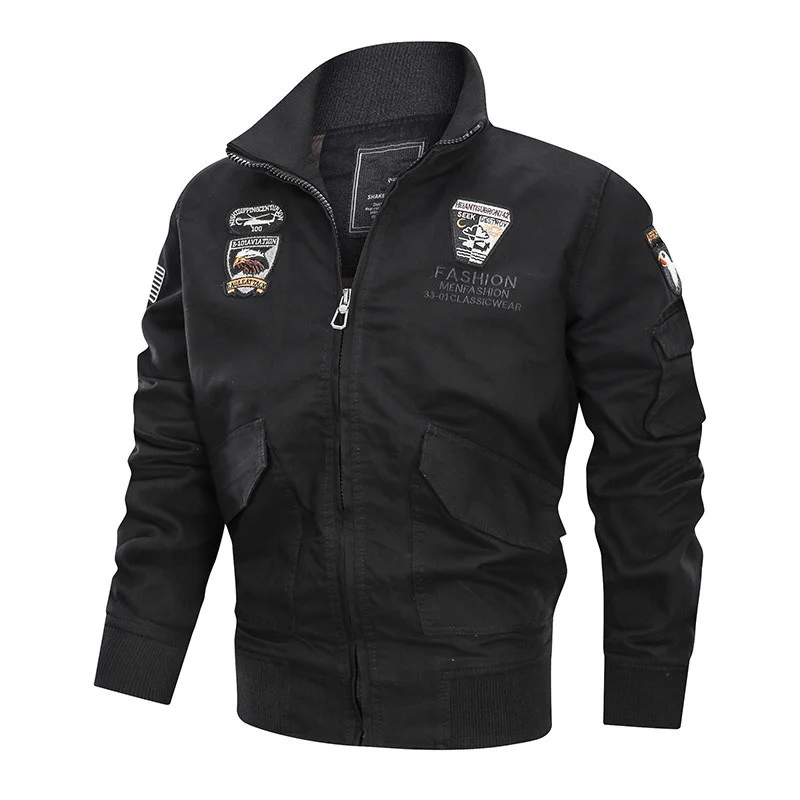 

Мужская куртка-бомбер в стиле милитари, хлопковая верхняя одежда, пальто, тактический армейский Повседневный летный бомбер в стиле ВВС, модель 4XL