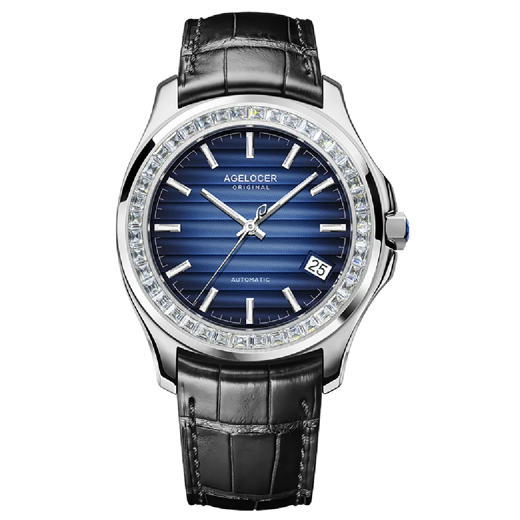 

AGELOCER Self-winding Mechanical Watches Men Waterproof Automatic Watch Luminous Date Dive 50m Blue Sapphire watches mens