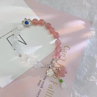 small fresh and high value sense rock crystal bracelet ins niche original design temperament sweet and beautiful bracelet