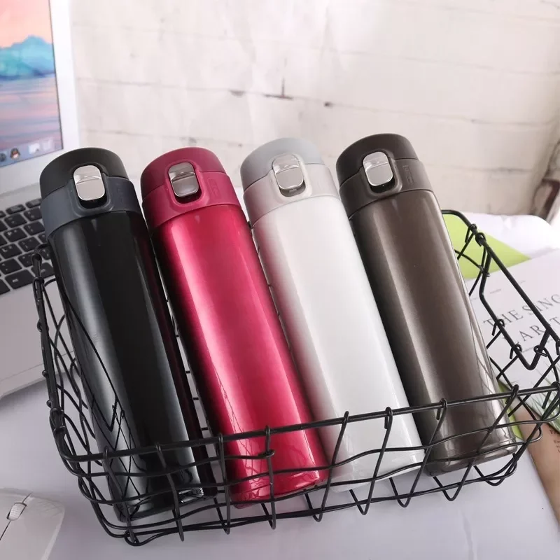 

2023New High Grade 304 Lock Thermos Cup Stainless Steel Vacuum Business Insulation Water Bottles Gift Termos Coffee Mug