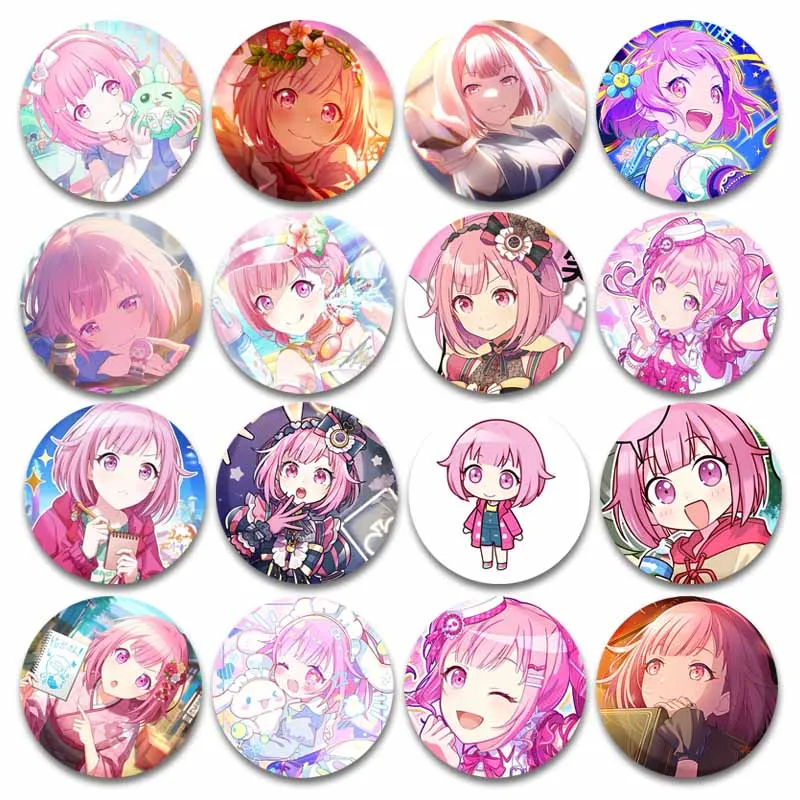 Фото Project SEKAI Cartoon Girl Otori Emu Badge Wonderlands×Showtime Tinplate Round Brooch Pins Bag Shirt Accessories Cartoon Pin №1