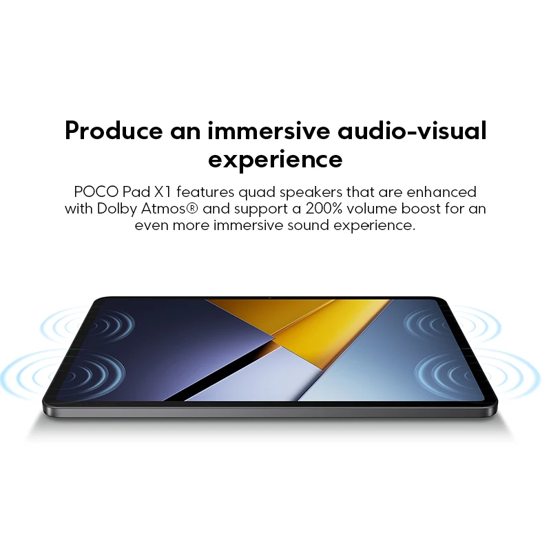 Фото Планшет POCO Pad X1 11.2 дюйма, 3.2K, 144 Гц, дисплей с защитой зрения, Snapdragon 7 Gen 3, 8 ГБ ОЗУ, 512 ГБ памяти, 13 МП камера, быстрая зарядка 45 Вт, аккумулятор 8850 мАч №5