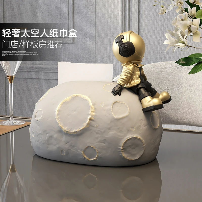 

Creative astronaut tissue box decoration living room tea table bedroom bedside home drawer table table decoration