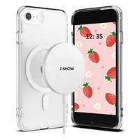 zshow magnetic magsafe wireless charging case for iphone se 2022 2020 8 clear shockproof protect cover for iphone 8