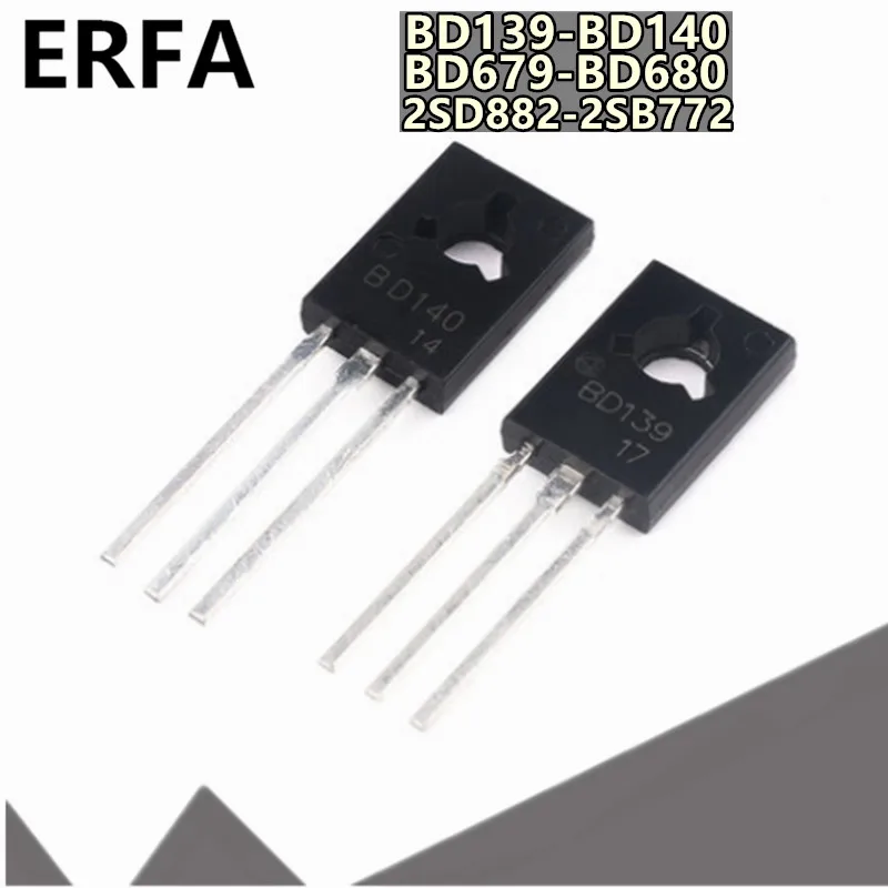 

20 шт. BD139 BD140 ( 10 шт. BD139 + 10 шт. BD140 ) (10 шт. BD679 + 10 шт. BD680 ) (10 шт. 2SD882 + 10 шт. 2SB772 ) TO-126 D882 B772