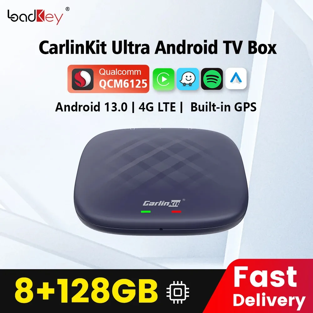 ТВ-приставка Carlinkit Android 13 для Netflix YouTube Spotify беспроводной CarPlay Auto QCM665 4G LTE GPS игровая