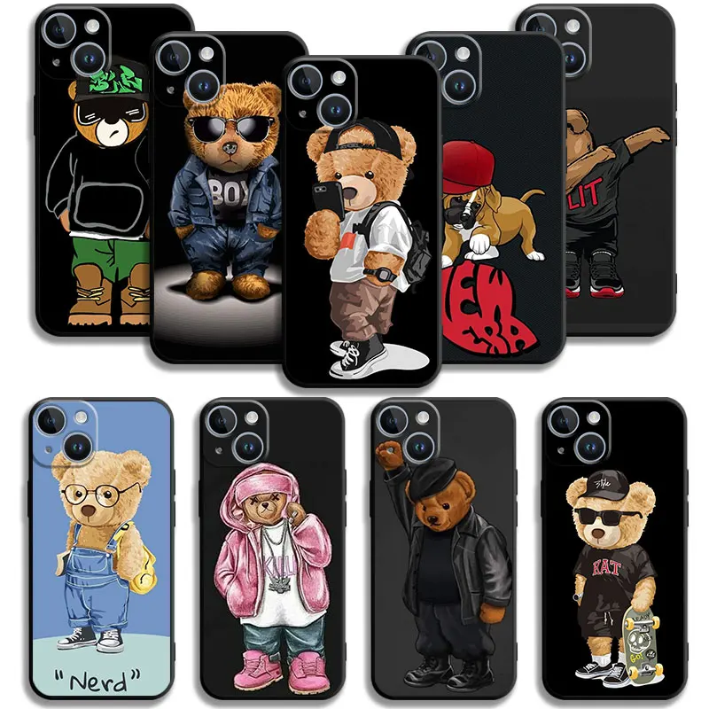

For iPhone 6S 7 Plus 6 5 SE2020 SE2022 SE Bear Bulldog Phone Cover