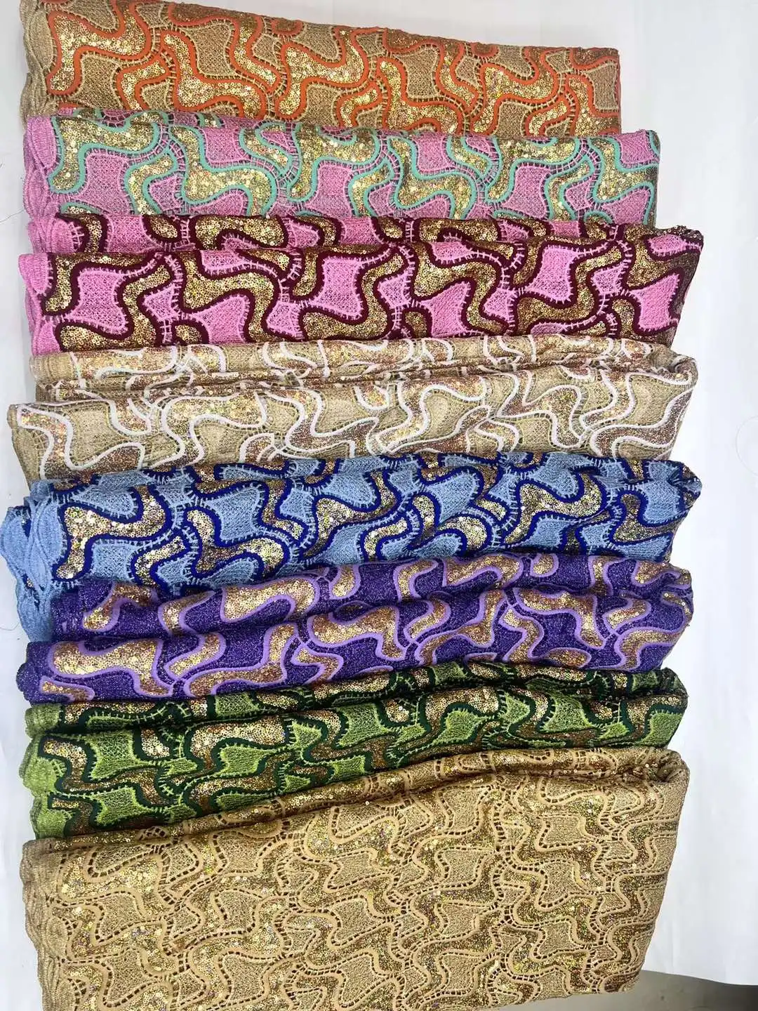 Элегантная нигерийская кружевная ткань из гипюра 2024 Высококачественная