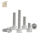 ФООН #0-80 UNC 2 #-56 4 #-40 6 #-32 #8-32, 10-24 крупная резьба 304 A2 Нержавеющая сталь шестигранный разъем Кепки винт с внутренней шестигранной головкой болт