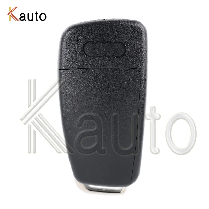 Фото Чехол для дистанционного ключа для Audi Q7 B7 Q3 A3 TT A2 A8 A6 A6L A4 S5 C5 C6 B6 3-кнопочный сменный флип-складной корпус для смарт-ключателя автомобиля №3
