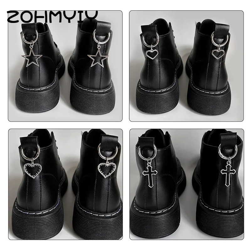 Персональные металлические полые пятиугольные Звездные мартинсы с пряжкой для