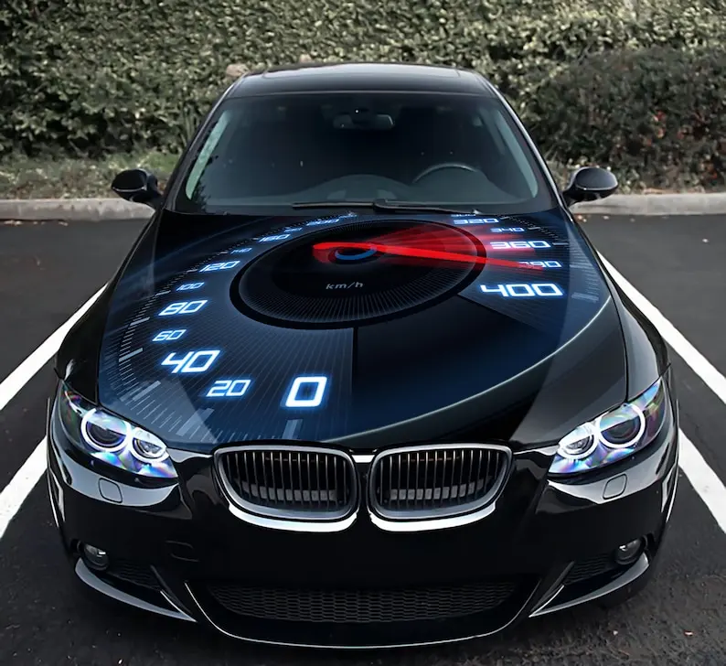 

Спидометр на капот автомобиля, Виниловая наклейка на капот, полноцветная графическая наклейка, подходит для любого автомобиля X