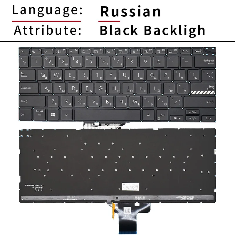 Клавиатура USRU для ASUS Pro14 M7400 M4700QCPC M7600 X7400 M3400 X7400 M3400 M3401Q X3400P K3400P, замена (art.: 3920dca1a059e) - 3920dca1a059e