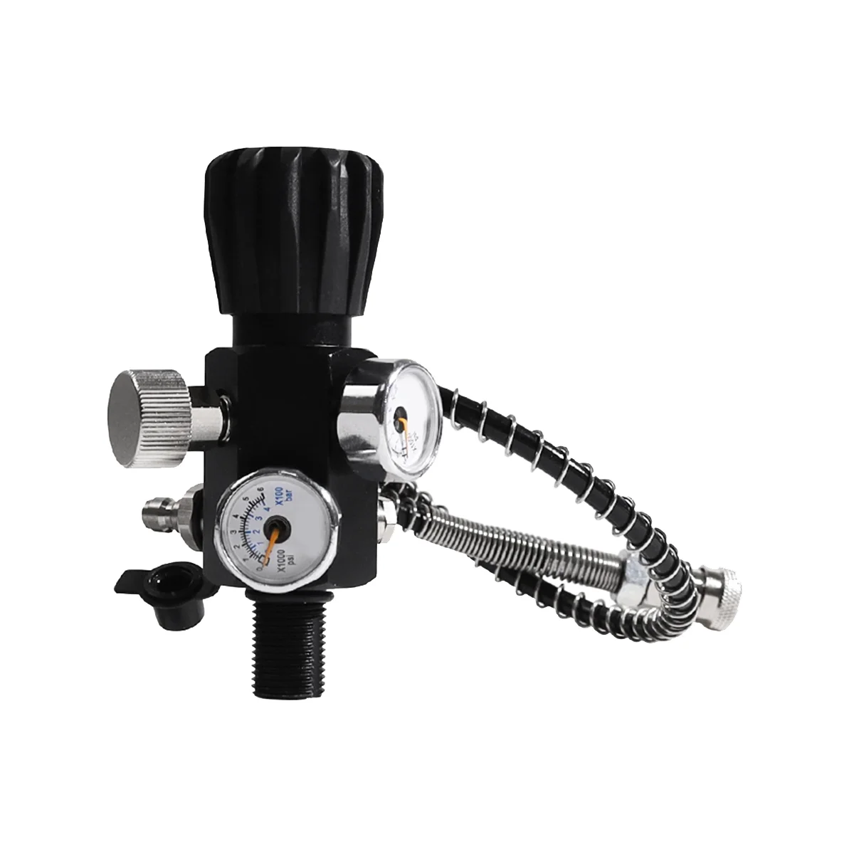 

Цилиндрический клапан 5/8-18 дюймов, бар, psi, заправочная станция, адаптер для заправки воздуха, воздушный заряжающий клапан с шлангом