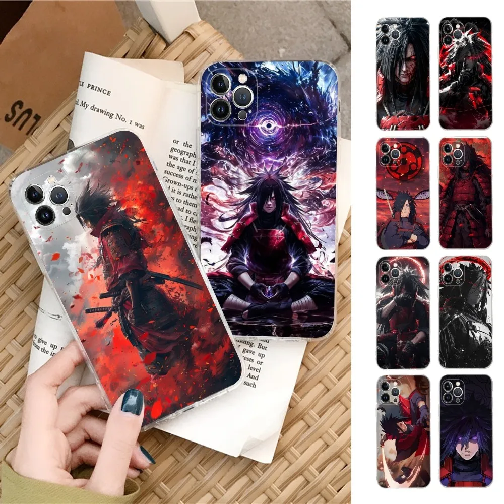 Anime U-Uchiha M-Madara Phone Case For IPhone 16 15 14 13 12 Mini 11 Pro XS Max X XR SE 6 7 8 Plus Soft Silicone Cover