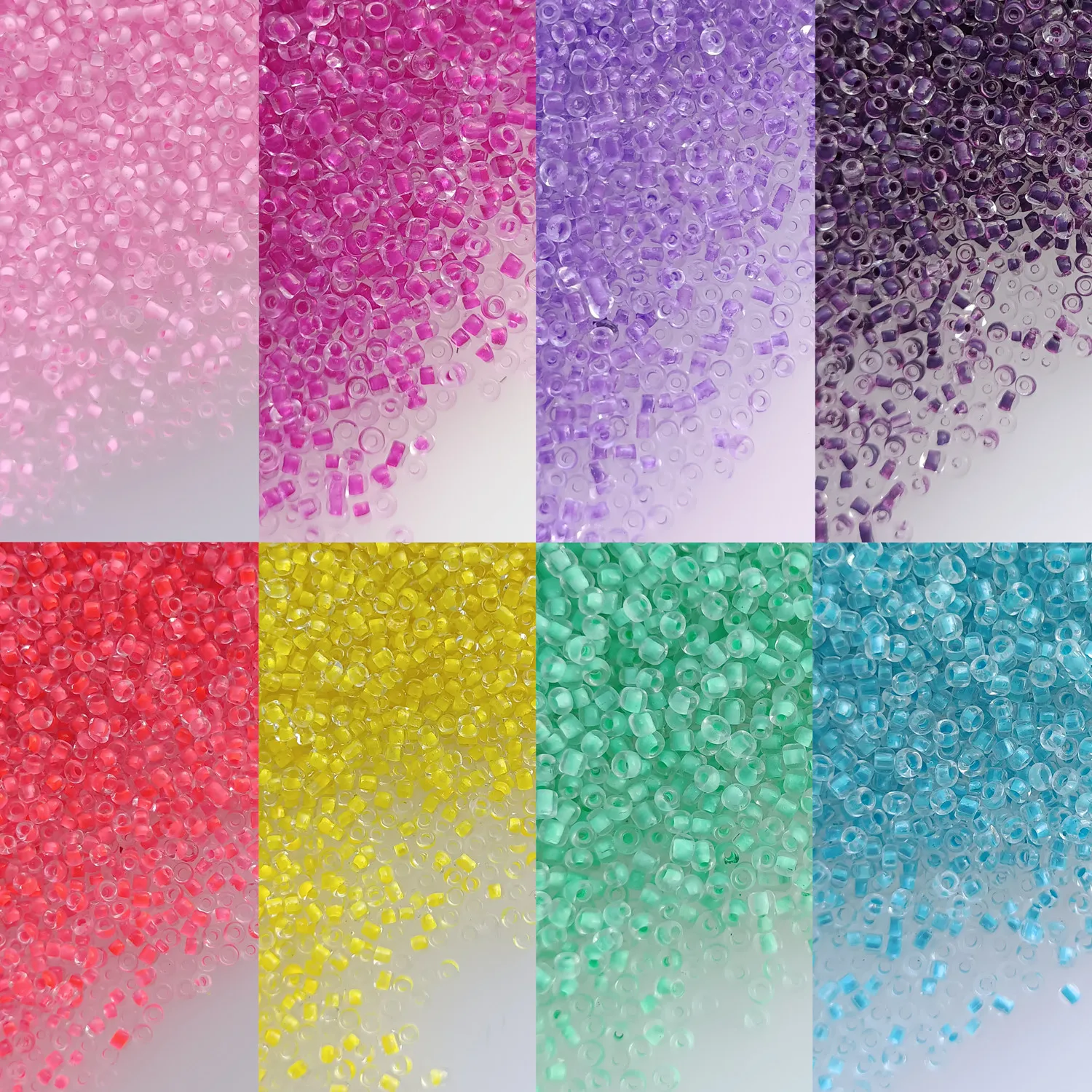 

2mm Czech Transparent Dyed Hole Loose Spacer Glass Seed Beads for Jewelry Making DIY Charm Bracelet Necklace Accessories 1000pcs