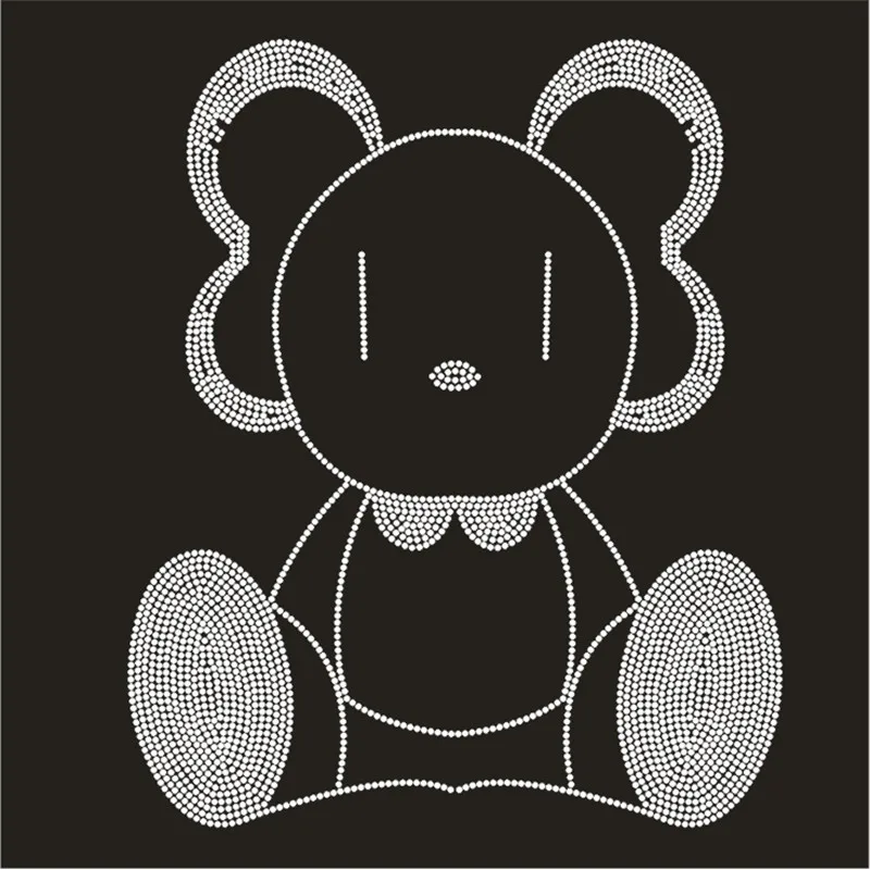 Стикеры с маленьким медведем для женщин искусственная утюжок термоперенос