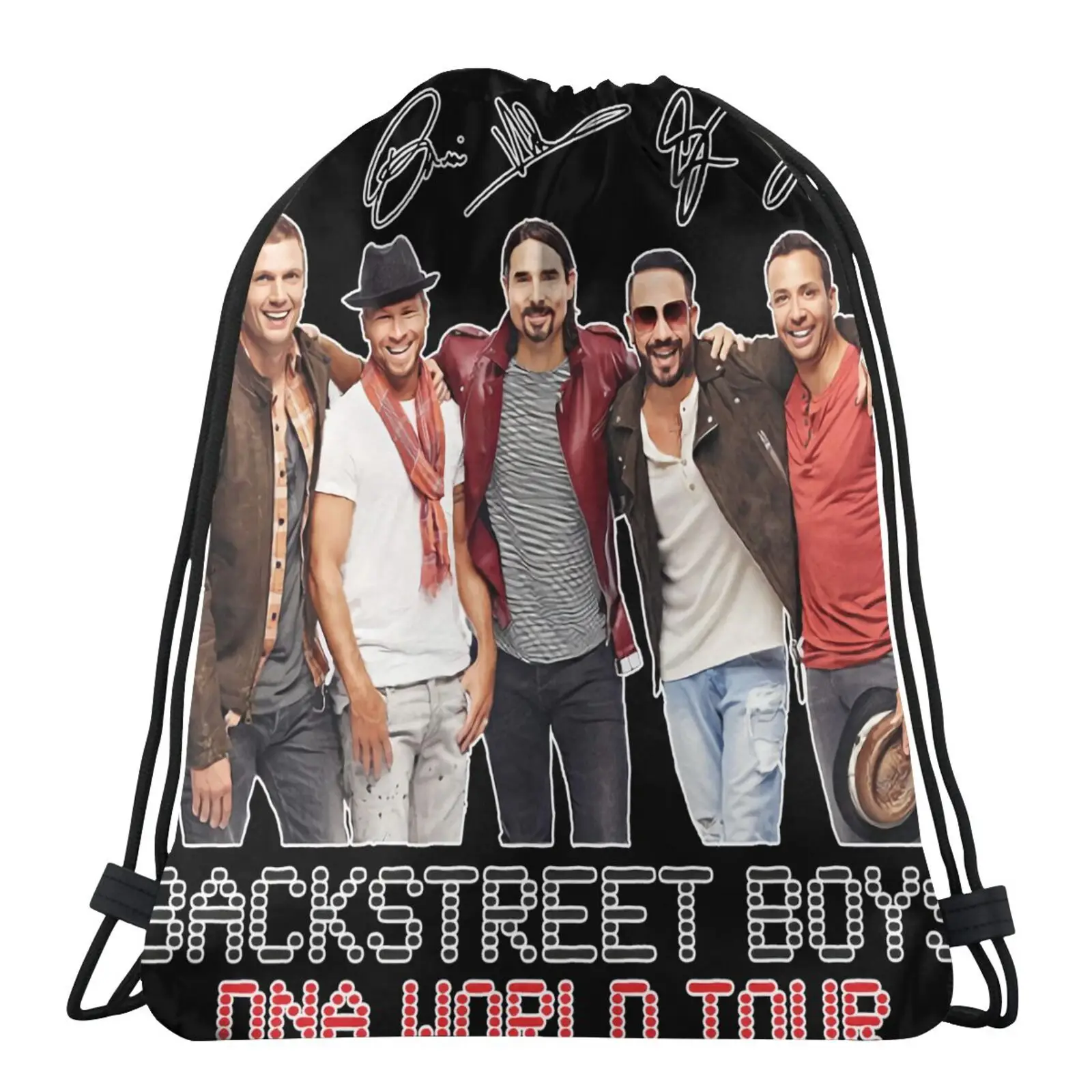 

Backstreet Boys Dna World Tour Band 6582 Женская тканевая сумка, индивидуальный рюкзак из органзы, сумки, женская сумка