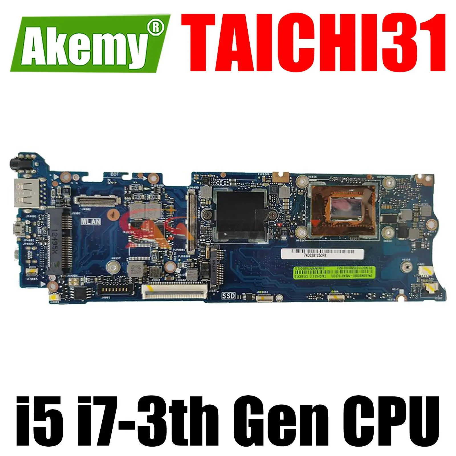 

TAICHI31 Laptop Motherboard i5-3th Gen i7-3th Gen CPU for ASUS TAICHI31A TAICHI31 TAICHI3 Notebook Motherboard Mainboard