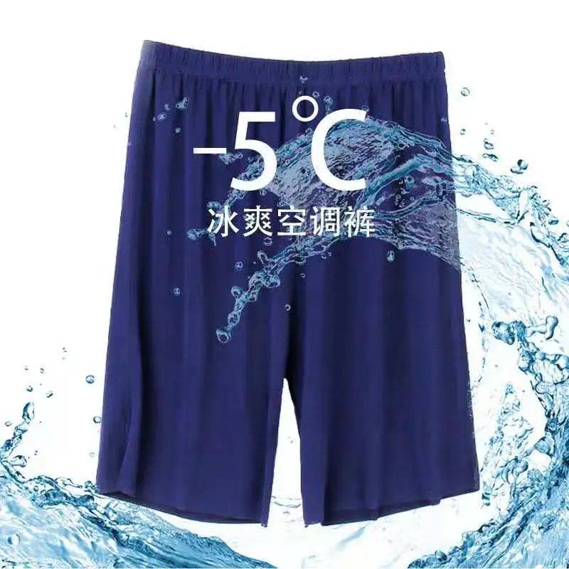 

Pajama Pants Men Summer Ultra-thin Big Pants Home Casual Pants Breathable and Loose-fitting Pants Soft Cool Down Cotton Shorts
