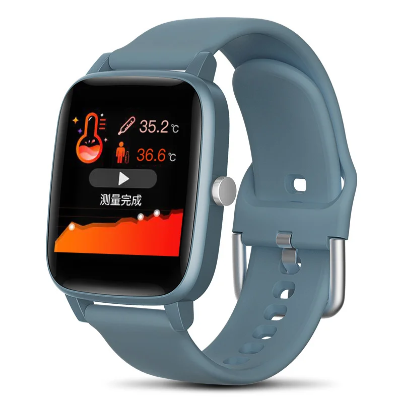 

New T98 smart Bracelet temperature detection full touch screen heart rate blood oxygen sleep monitoring Sports Watch