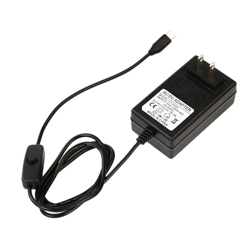 

For Jetson Nano 2GB Power Adapter Type-C With Switch Button US Plug