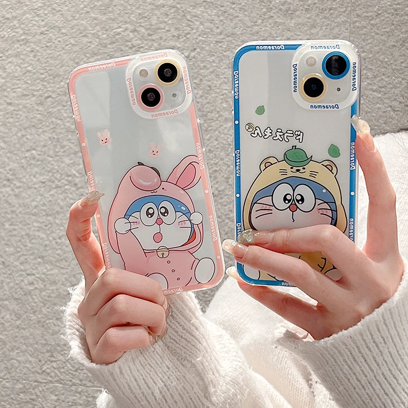 

Bandai Cute Anime Doraemon Phone Case for iphone 7 8 13 12 mini Pro Max 11 Plus X Xs Max XR Cover