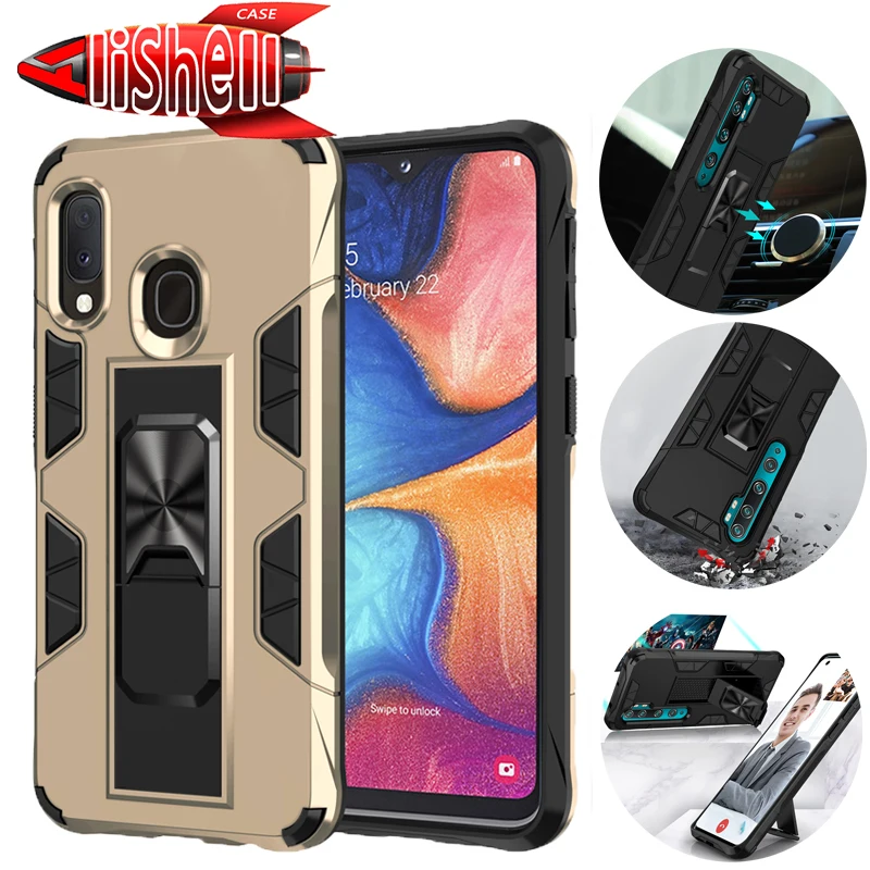 

Alishell Shockproof Phone Case For Samsung A01Core A10E A20E A10S A20S Car Holder Armor Protective Cover For Sam A40 A50S A80