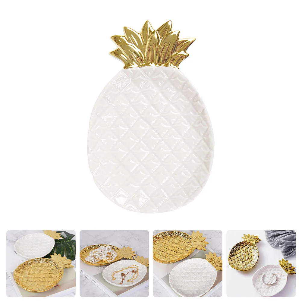 

Pineapple Design Fruit Plate Ceramic Snack Plate Party Dessert Storage Plate