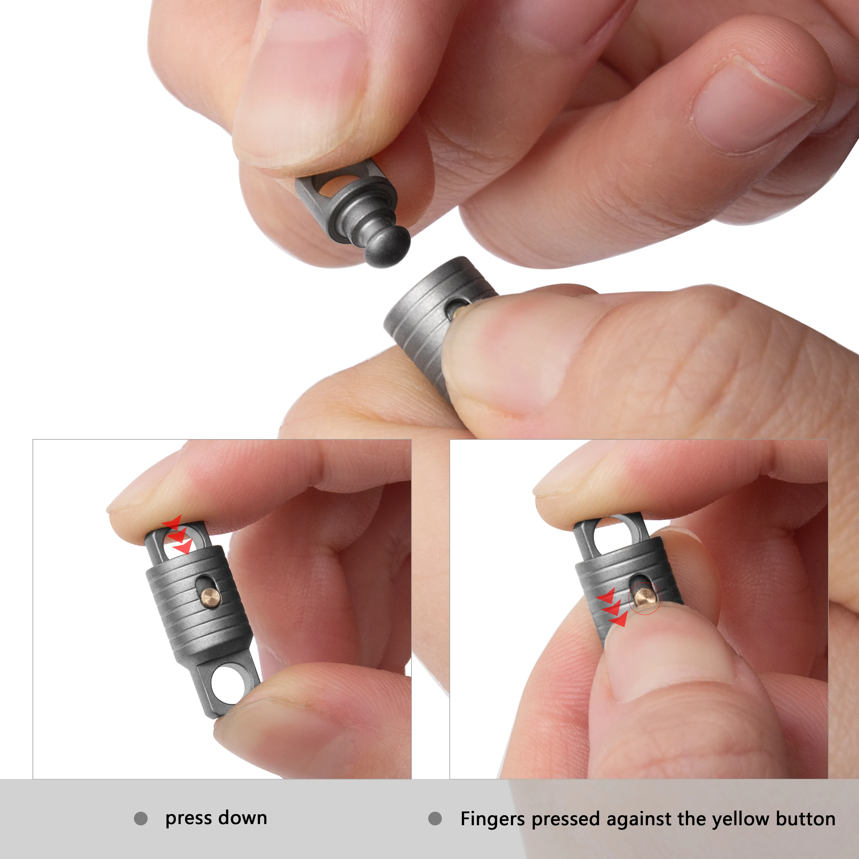 Мини-брелок из титанового сплава портативный быстросъемный прочный бытовой