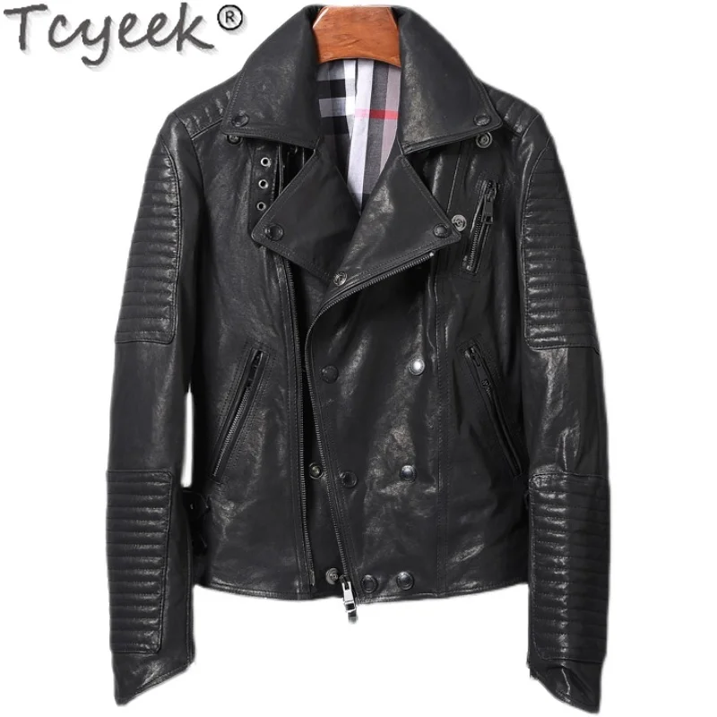 Motorcycle Sheepskin Jacket Genuine Leather Women's Leather Jacket Winter Coats Women Thicken Short Jackets Chaquetas