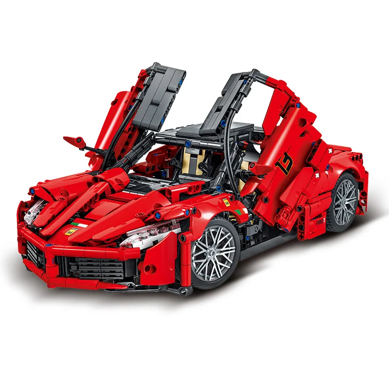 MORK Original Ferrari Building Blocks Super Sports Racing Car Compatible with Lego High-Tech Bricks Model Toy for Kids Boys Gift |