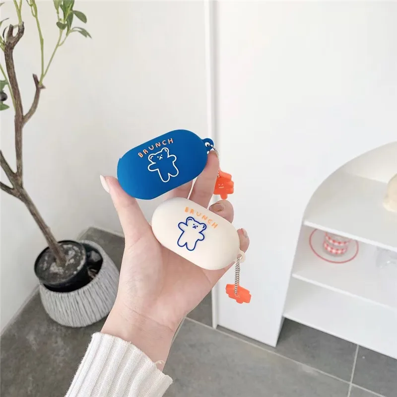 

Новый силиконовый чехол с милым котом и медведем для Samsung Galaxy Buds Plus, чехол для наушников с Bluetooth, чехол для зарядки, сумка для Galaxy Buds +