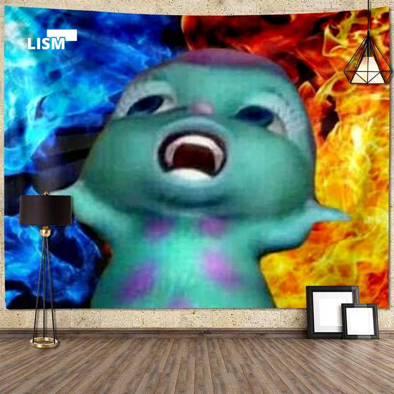 Настенный гобелен с забавным мультяшным мемом украшение для комнаты в стиле