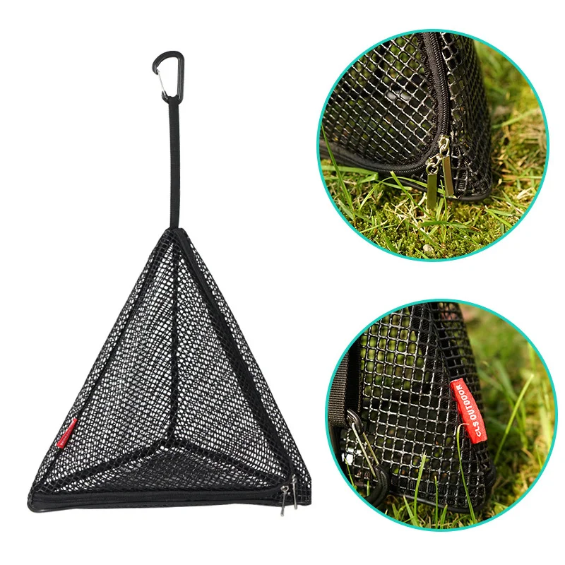 

Outdoor Triangle Drying Net Foldable Storage Mesh Hanging Bag Camping Kitchen Storage Basket Dry Food Vegetable Organizer