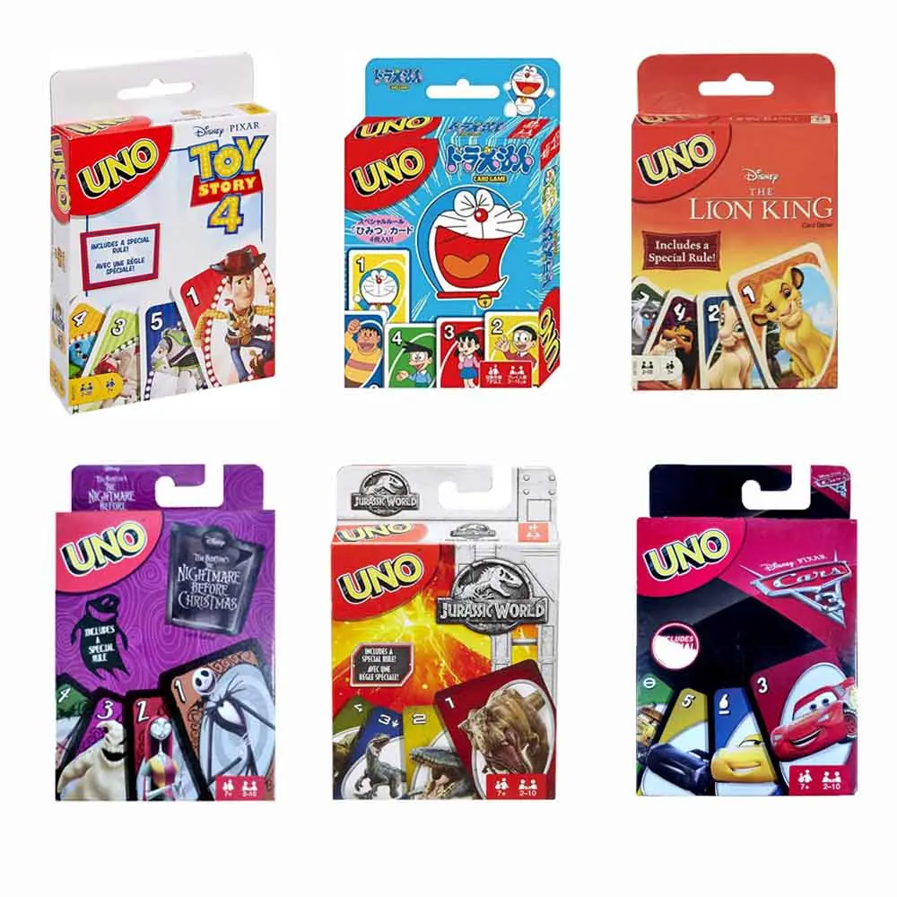 

2022 New Mattel UNO All Style Anime Poker Cards Game Bts Marvel Flip Rick and Marry Board Entertainment Card Game Kids Gifts Toy