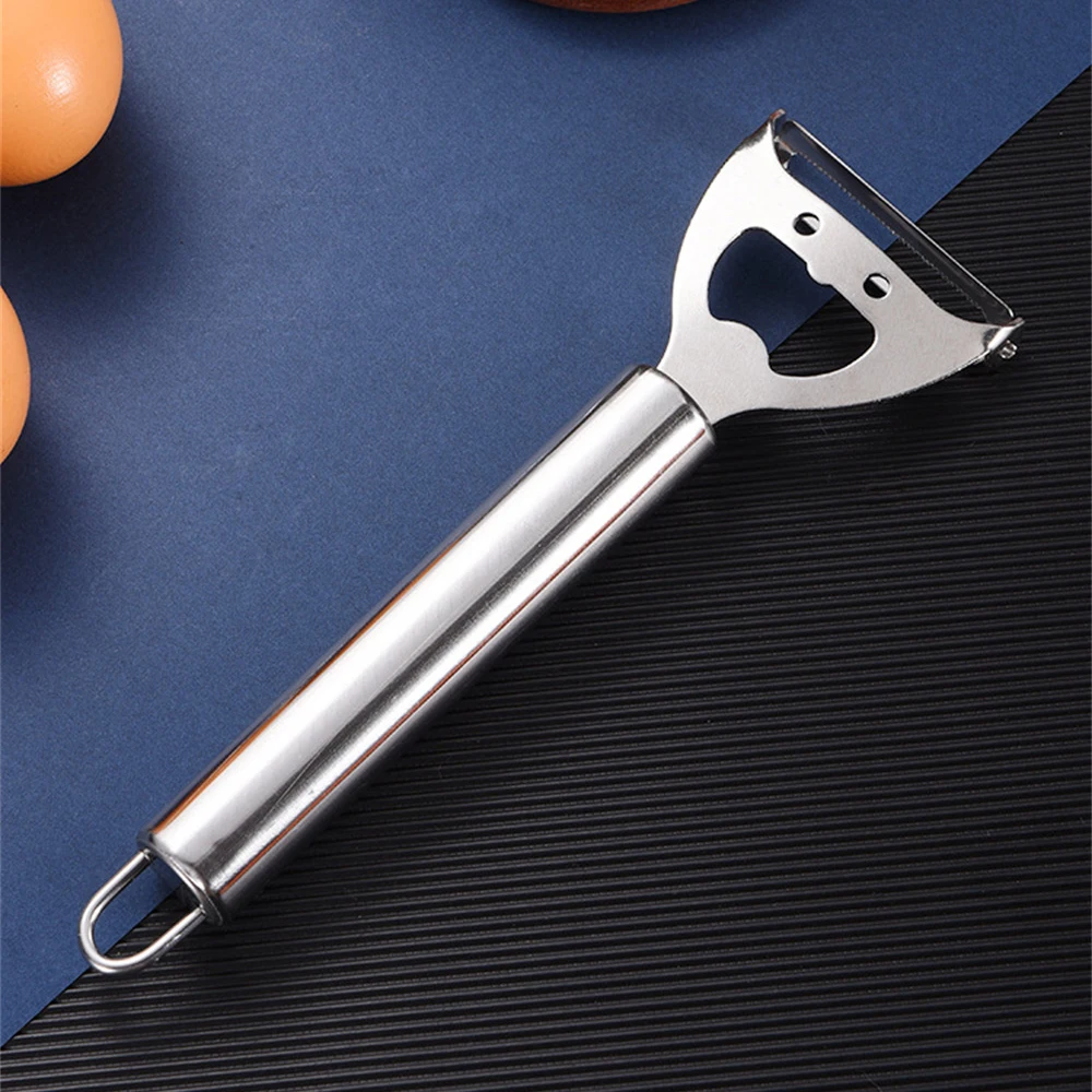 

430 Stainless Steel Vegetable Peeler Potato Peeler 2 In 1 Multifunction Fruit Tools Bottle Opener Kitchen Gadget Smiley Face