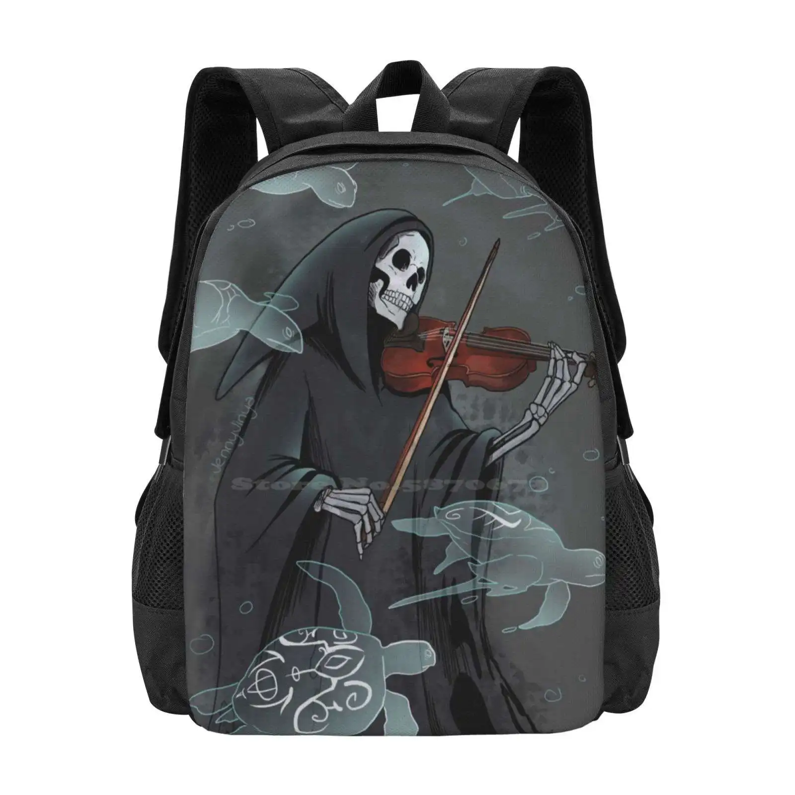 

Рюкзак с принтом последней симфонии, модный дорожный школьный ранец для ноутбука, сумка для скрипки, музыки, мёртвых сидений с животными