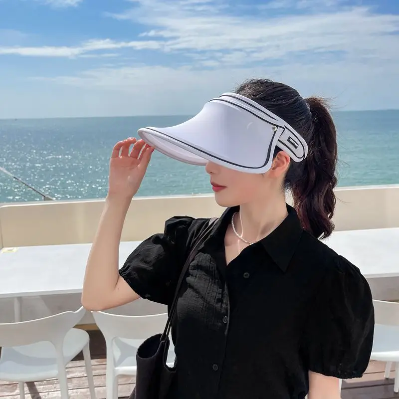 Летняя шляпа без верха с защитой от УФ-лучей, дышащая, спортивная, солнцезащитная шляпа для женщин, козырек для гольфа, кепка для бега, рыбалки и велоспорта на открытом воздухе.